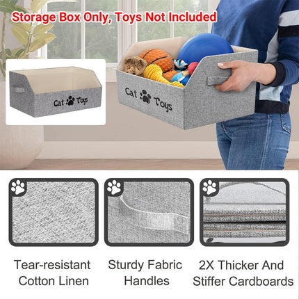 Portable Pet Toy Storage Box Foldable Organizer Snack Bag Pet Accessories Holder - Cat.