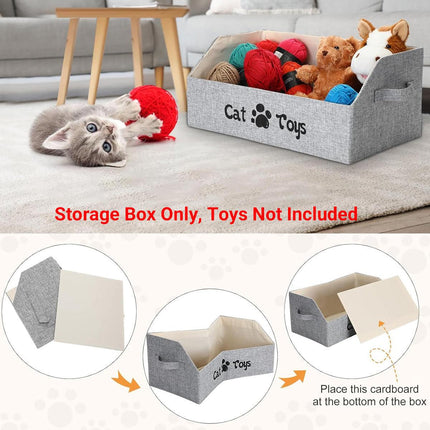 Portable Pet Toy Storage Box Foldable Organizer Snack Bag Pet Accessories Holder - Cat.