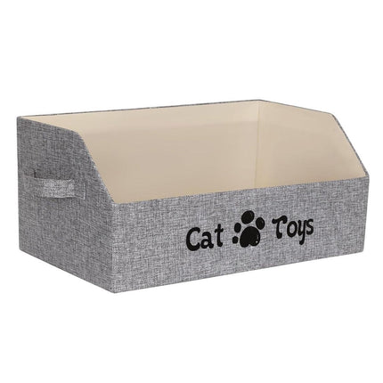Portable Pet Toy Storage Box Foldable Organizer Snack Bag Pet Accessories Holder - Cat.