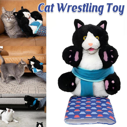 Wrestler Cat Interactive Hand Puppet Kitten Toy Pet Play Plush Puppet For Cats.