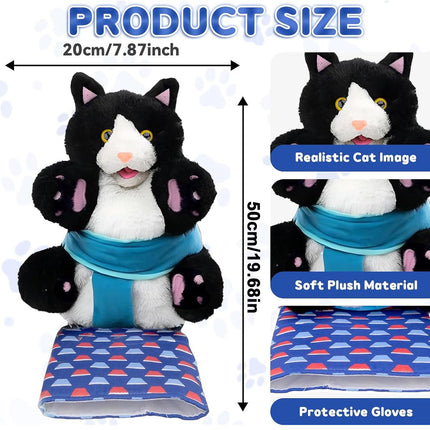 Wrestler Cat Interactive Hand Puppet Kitten Toy Pet Play Plush Puppet For Cats.