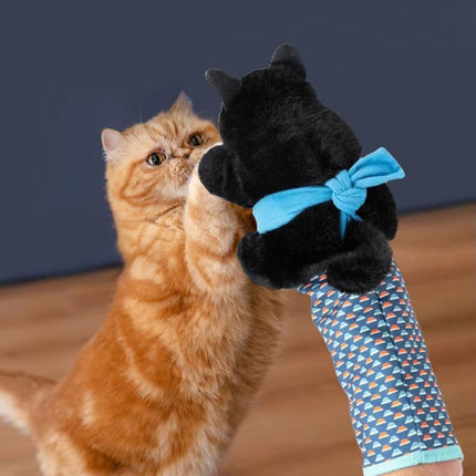 Wrestler Cat Interactive Hand Puppet Kitten Toy Pet Play Plush Puppet For Cats.