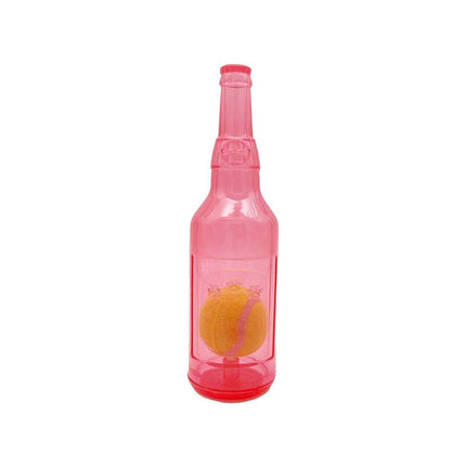 Durable Pet Teething Resistant Tennis Ball Wine Bottle Chew Toy for Dogs Play - Red-S.