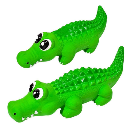Pet Latex Toys Sounding Big Crocodile Dog Chew Toy Durable Playtime for Dogs - S.