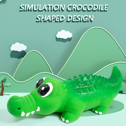 Pet Latex Toys Sounding Big Crocodile Dog Chew Toy Durable Playtime for Dogs - S.