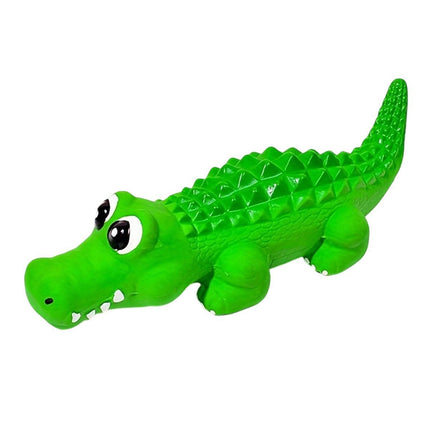 Pet Latex Toys Sounding Big Crocodile Dog Chew Toy Durable Playtime for Dogs - S.