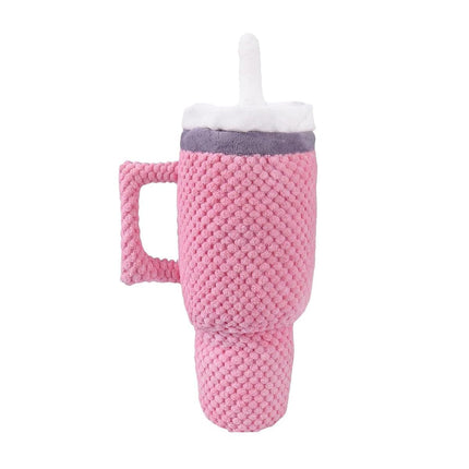 Dog Squeaky Toy Stuffed Water Cup Toy Plush Cup Chew and Supplies Training Pet.