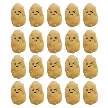 20PCS Handmade Cute Squeaky Little Potato Doll Pet Plush Doll For Dog Cat.