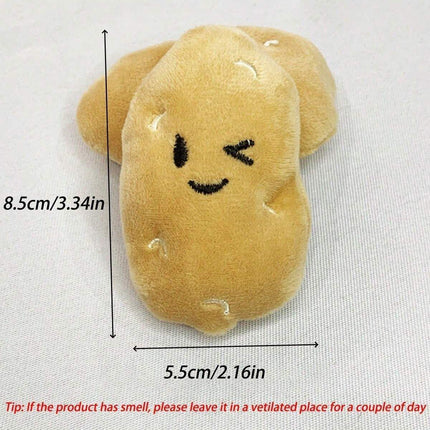 20PCS Handmade Cute Squeaky Little Potato Doll Pet Plush Doll For Dog Cat.