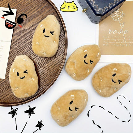 20PCS Handmade Cute Squeaky Little Potato Doll Pet Plush Doll For Dog Cat.