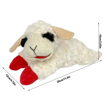 Lamb Shape Dog Toy Soft Plush Chew Toy for Puppy Small Dogs Squeaky Play Pet.