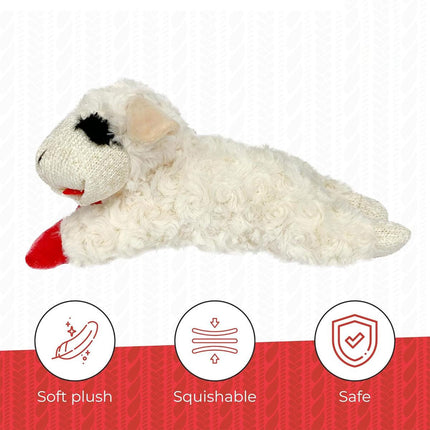 Lamb Shape Dog Toy Soft Plush Chew Toy for Puppy Small Dogs Squeaky Play Pet.
