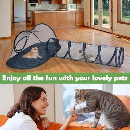Outdoor Pet Tent Nest Foldable Cat Tunnel Playhouse Portable Shelter for Cats.