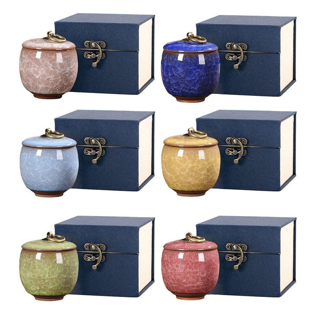 Small Pet Urn for Ashes Memorial Keepsake Urns for Dog Cat Cremation Remains - White.