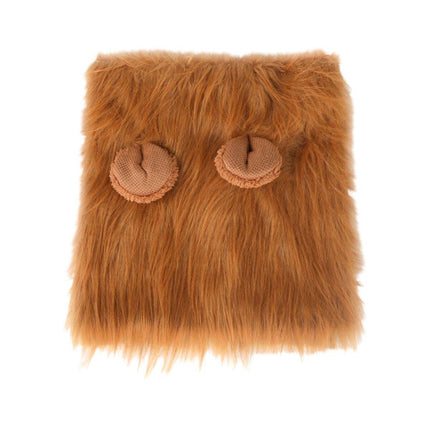 Lion Costume Mane Wig Large Dog Fancy Dress Up Party for Pet Halloween Clothes - Light Brown-L.
