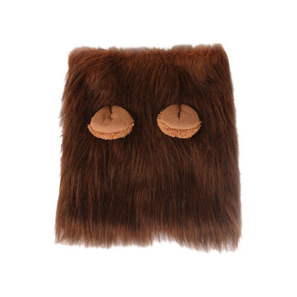 Lion Costume Mane Wig Large Dog Fancy Dress Up Party for Pet Halloween Clothes - Light Brown-L.