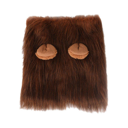 Lion Costume Mane Wig Large Dog Fancy Dress Up Party for Pet Halloween Clothes - Light Brown-L.