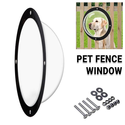 Dog Porthole Window Round Transparent for Fence Pet Peek Look Out Durable Dome.