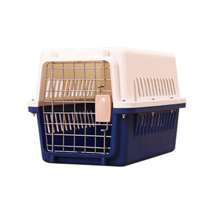 Portable Pet Travel Carrier Crate for Dog Cat Rabbit Ventilated Transport Box - Black.