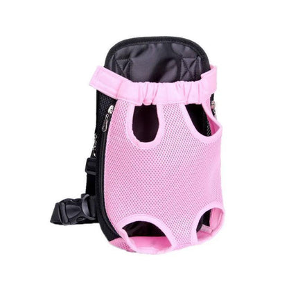 M Size Pet Carrier Dog Cat Puppy Front Back Backpack Shoulder Carry Sling Pouch Bag - Pink.
