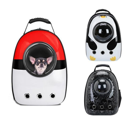 Cat Dog Backpack Carrier Breathable Pet Carrier Bag for Outdoor Travel - Penguin.
