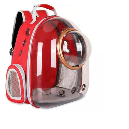 Travel Space Capsule Dog Cat Bag Breathable Outdoor Pet Backpack Carrier - Blue.