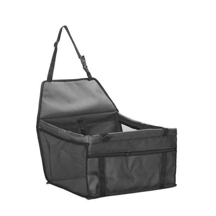 Pet Car Booster Seat Travel Carrier Basket for Cats Dogs with Secure Design - Red.