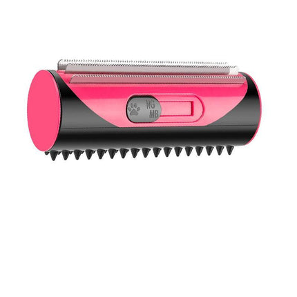 Pet Dog Cat Hair Fur Deshedding Shedding Trimmer Tool Grooming Roll Comb Brush - Red.