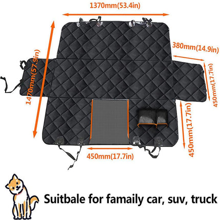 Waterproof Pet Car Mat Hammock Nonslip Back Protector for Dogs and Cats.
