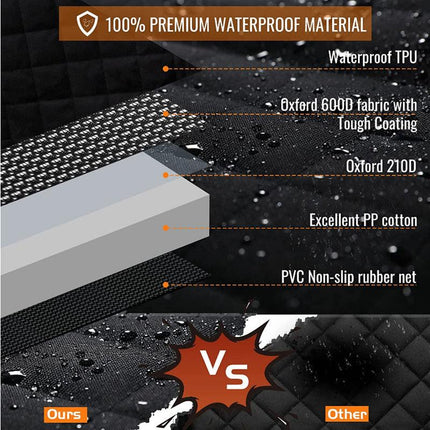 Waterproof Pet Car Mat Hammock Nonslip Back Protector for Dogs and Cats.