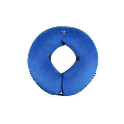 Blue Pet Dog Inflatable Soft Healing Collar Cone Wound Medical Cat Protective Jackets - S (22*23CM).