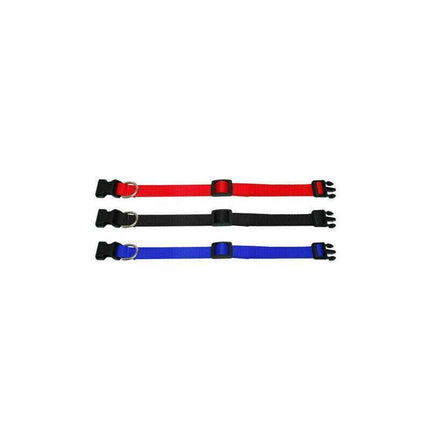 XS Size Dog Puppy Pet Collar Adjustable Nylon Toy Pink Blue Red Black - Blue.