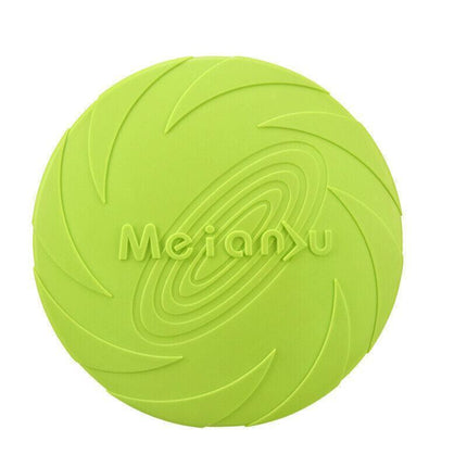 Frisbee Toy for Dogs Outdoor Fetch Training Soft Rubber Pet Flying Disc 18cm - Blue.