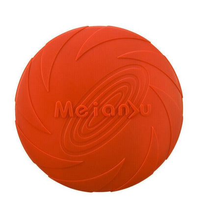 Frisbee Toy for Dogs Outdoor Fetch Training Soft Rubber Pet Flying Disc 18cm - Green.