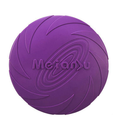 Frisbee Toy for Dogs Outdoor Fetch Training Soft Rubber Pet Flying Disc 18cm - Green.