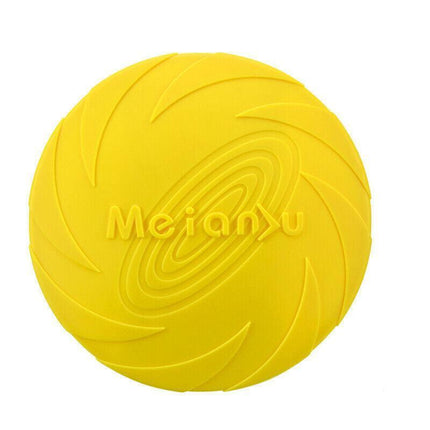 Frisbee Toy for Dogs Outdoor Fetch Training Soft Rubber Pet Flying Disc 18cm - Green.
