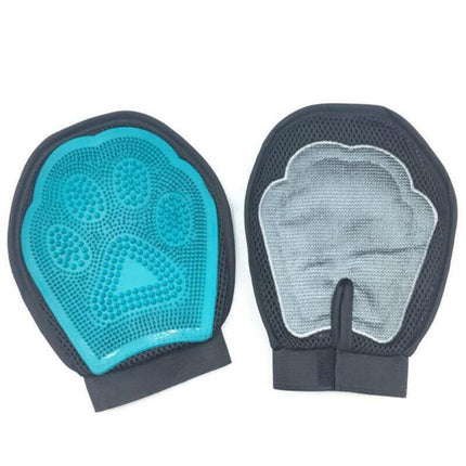 2 in 1 Pet Grooming Glove Deshedding Mitt for Cats and Dogs Hair Removal.