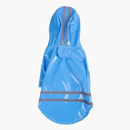 M Size Outdoor Hoodies Jacket Waterproof Pet Dog Clothes Puppy Raincoat Rain Coat - Blue.