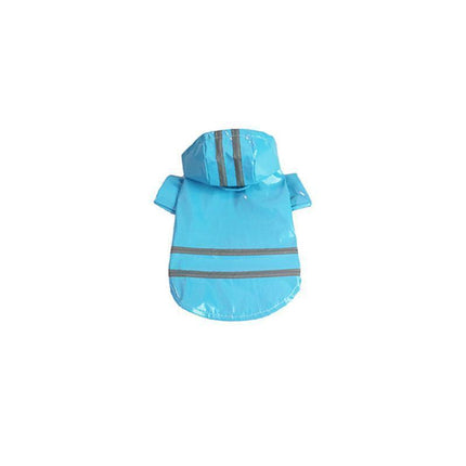 M Size Outdoor Hoodies Jacket Waterproof Pet Dog Clothes Puppy Raincoat Rain Coat - Blue.