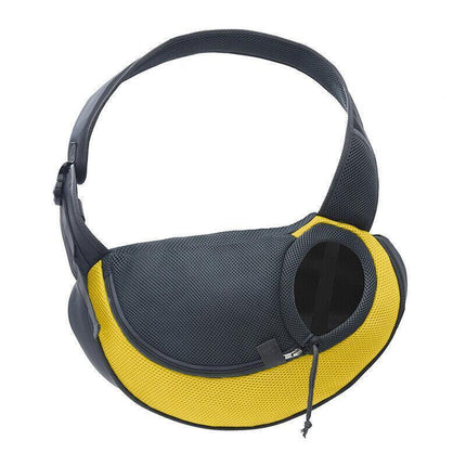 L Size Pet Shoulder Carrier Bag Puppy Cat Dog Travel Sling Backpack Portable - Yellow.