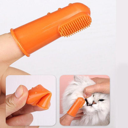 Pet Toothbrush Toothpaste Set for Cats and Dogs Vanilla Flavor Oral Care Kit.