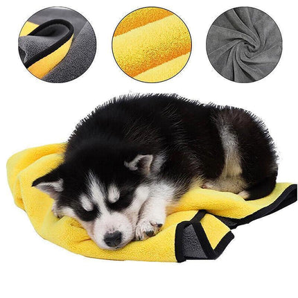 Pet Drying Towel Ultra-Absorbent Water Dog Cat Bath Microfiber Clean Soft Cloth - 50 X 100CM.