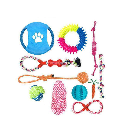 10X Braided Rope Dog Toys Chew Play Clean Teeth.