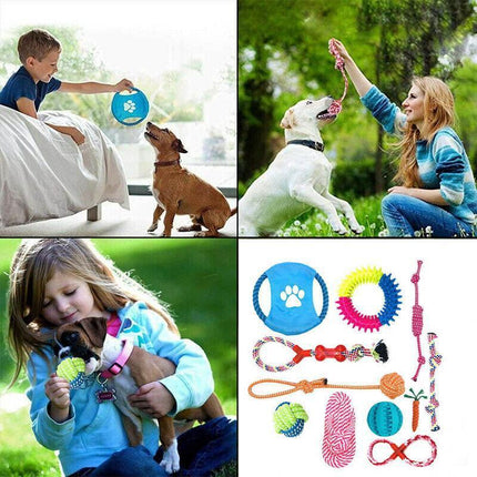 10X Braided Rope Dog Toys Chew Play Clean Teeth.