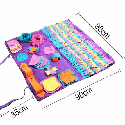 Dog Pet Nose Training Sniffing Pad Toys Blanket Game Feeding Cushion Snuffle Mat.
