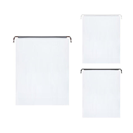 25PCS Portable Travel Shoe Bags Sport Storage Pouch Drawstring Dust Organizer - White-30*40cm.