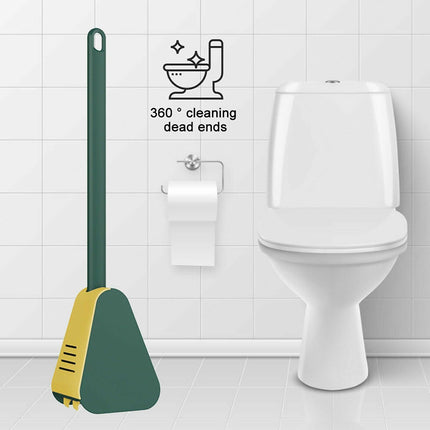 Golf Toilet Brush Long-Handled Toilet Brush Wall-Mounted Silicone Toilet Brush - Green.