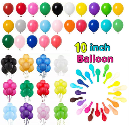 100PCS 10 Inch Latex Balloons Party Decorations Birthday Wedding Balloon Solid Colour - Silver.