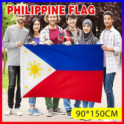 Large Philippines Flag 90 x 150 cm Outdoor Indoor Polyester with Eyelets.
