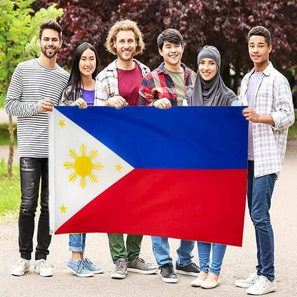 Large Philippines Flag 90 x 150 cm Outdoor Indoor Polyester with Eyelets.